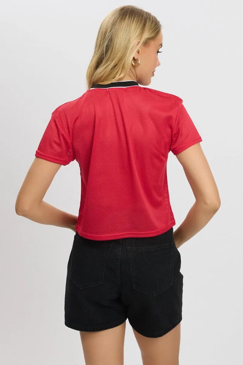 Red Graphic Tee Short Sleeve
