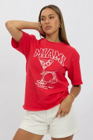 Red Graphic Tee Short Sleeve