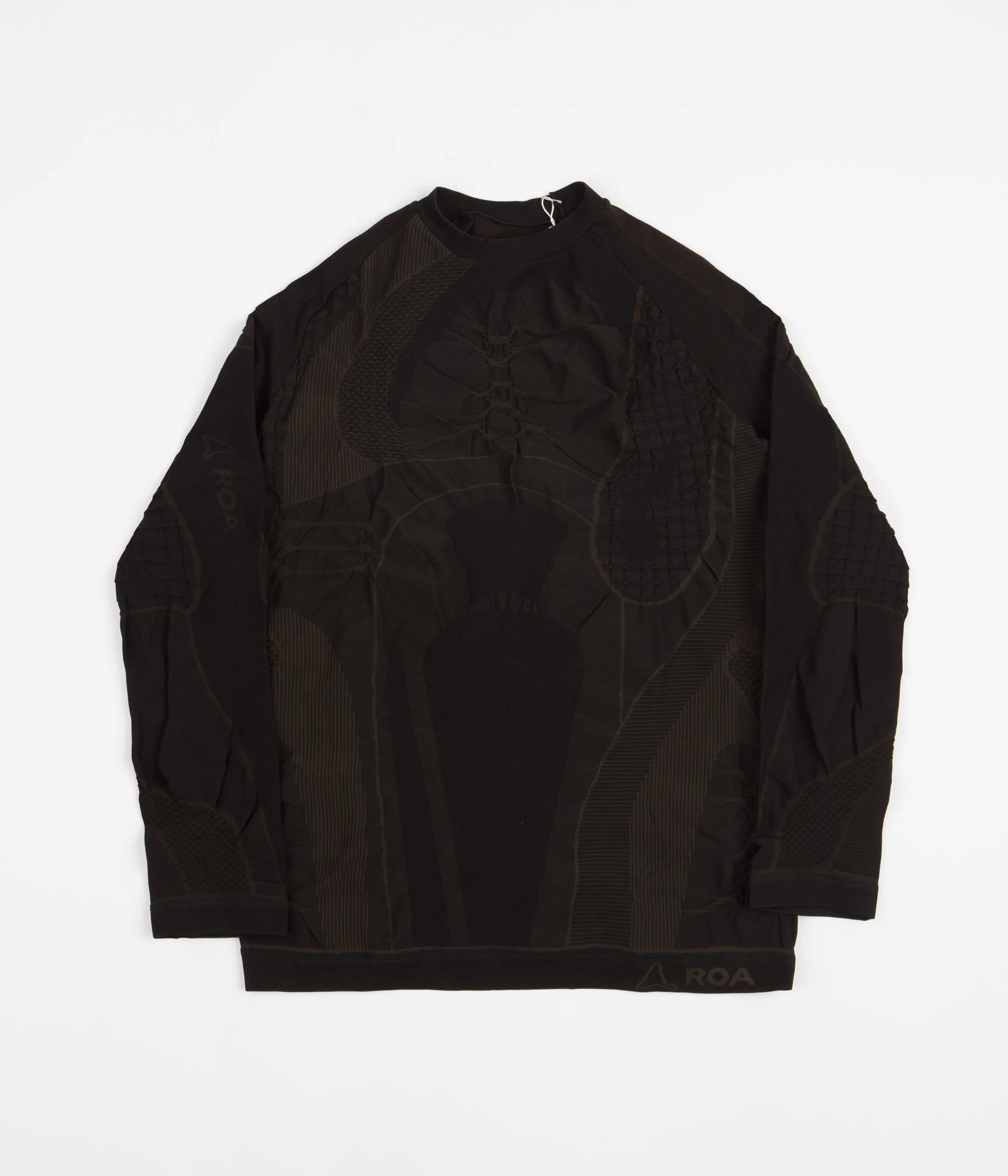 ROA Tech Knit Long Sleeve T-Shirt - Black / Brown