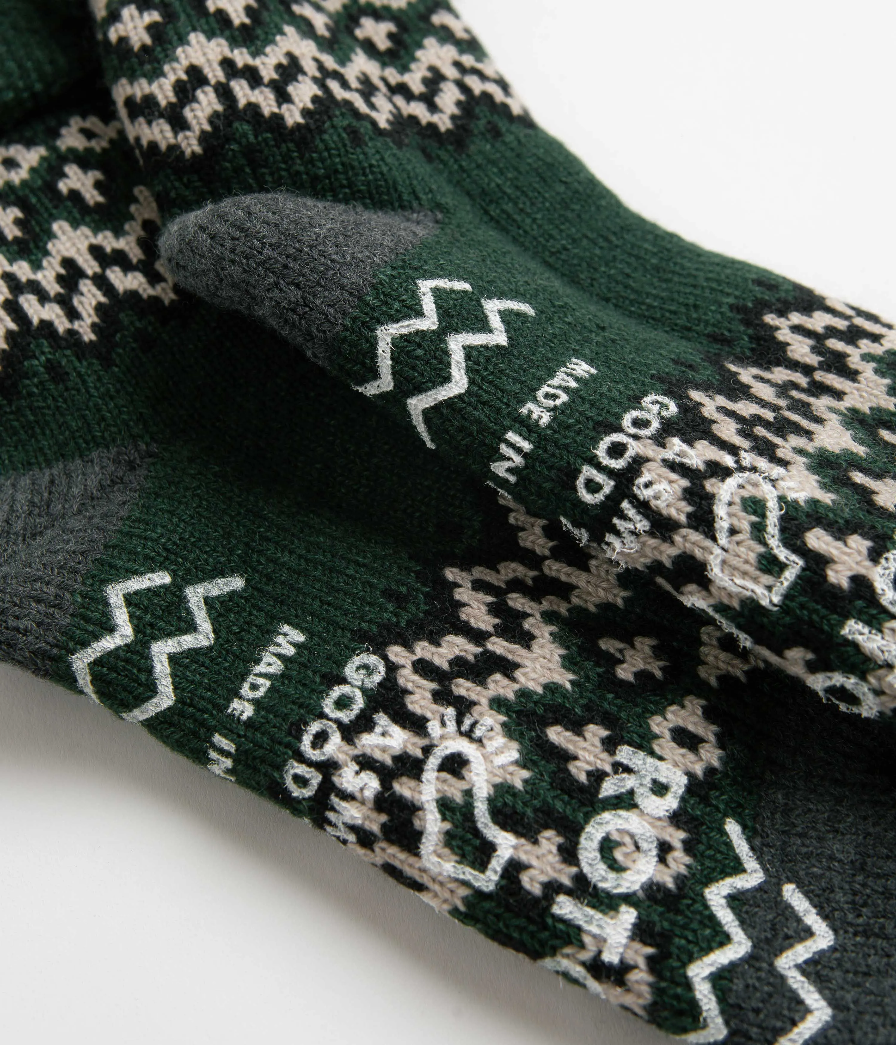 ROTOTO Comfy Room Nordic Socks - Dark Green
