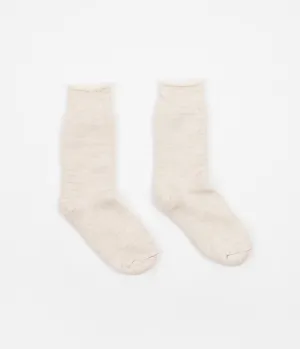 RoToTo Double Face Crew Socks - Oatmeal