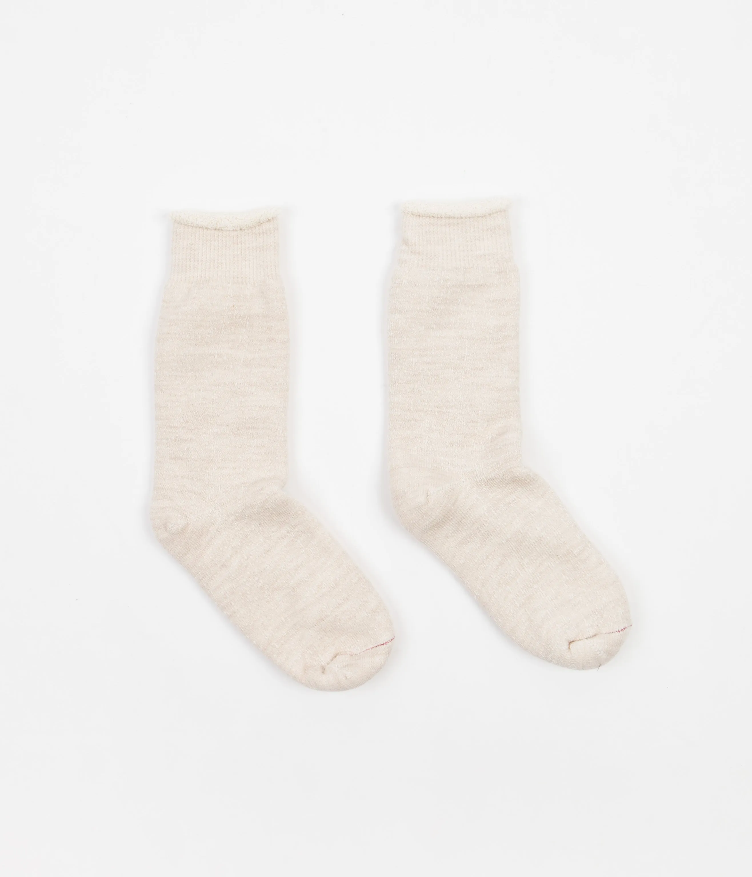 RoToTo Double Face Crew Socks - Oatmeal