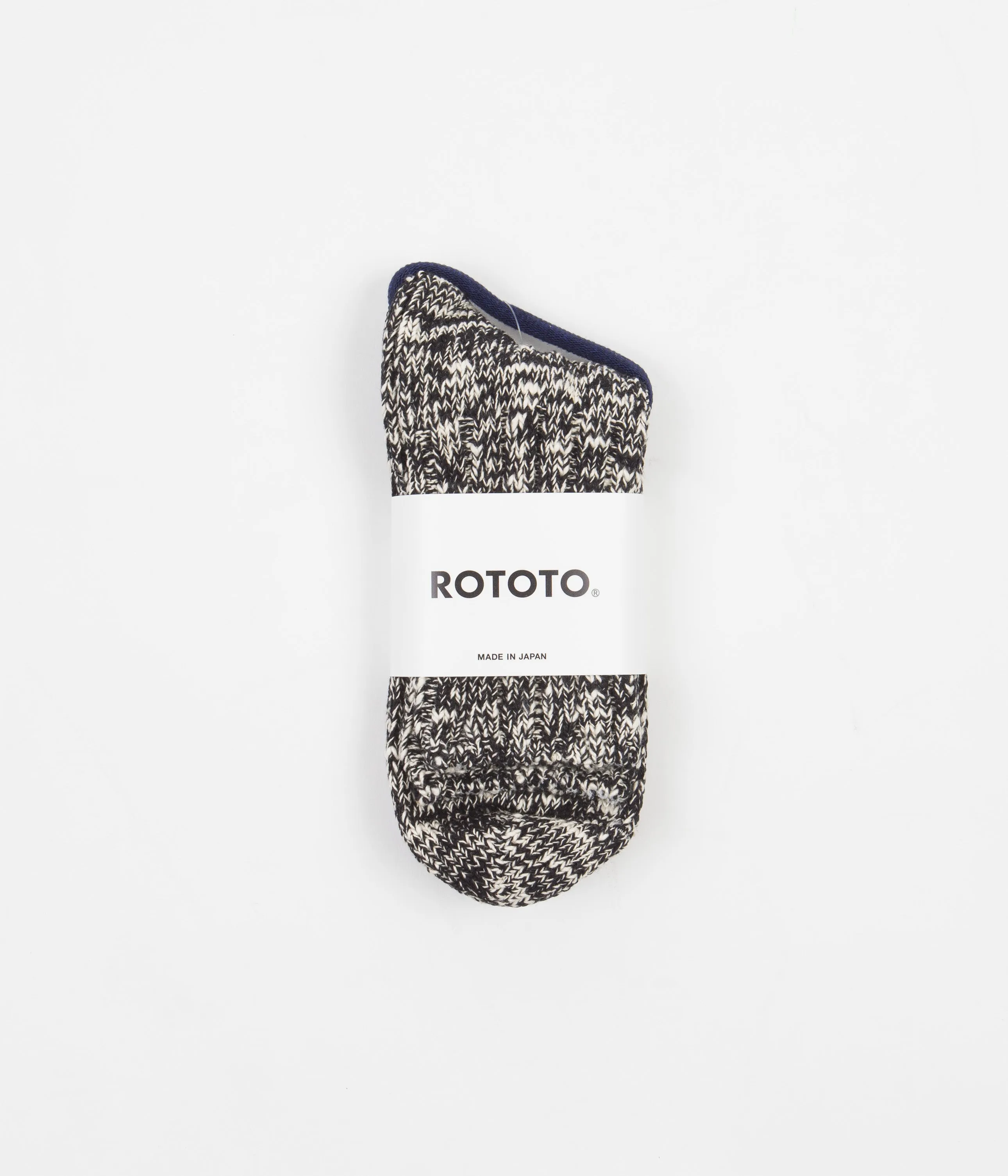 RoToTo Low Gauge Slub Socks - Black