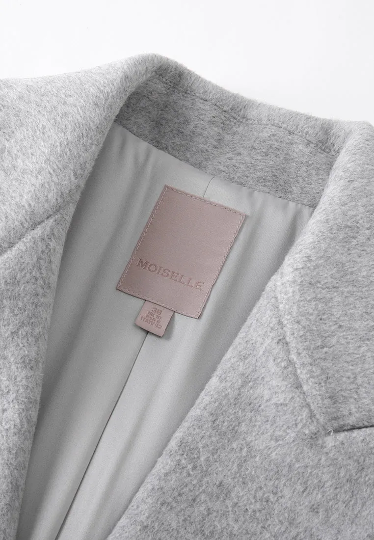 Sequin-detail Lurex-embroidery Maxi-length Wool Coat