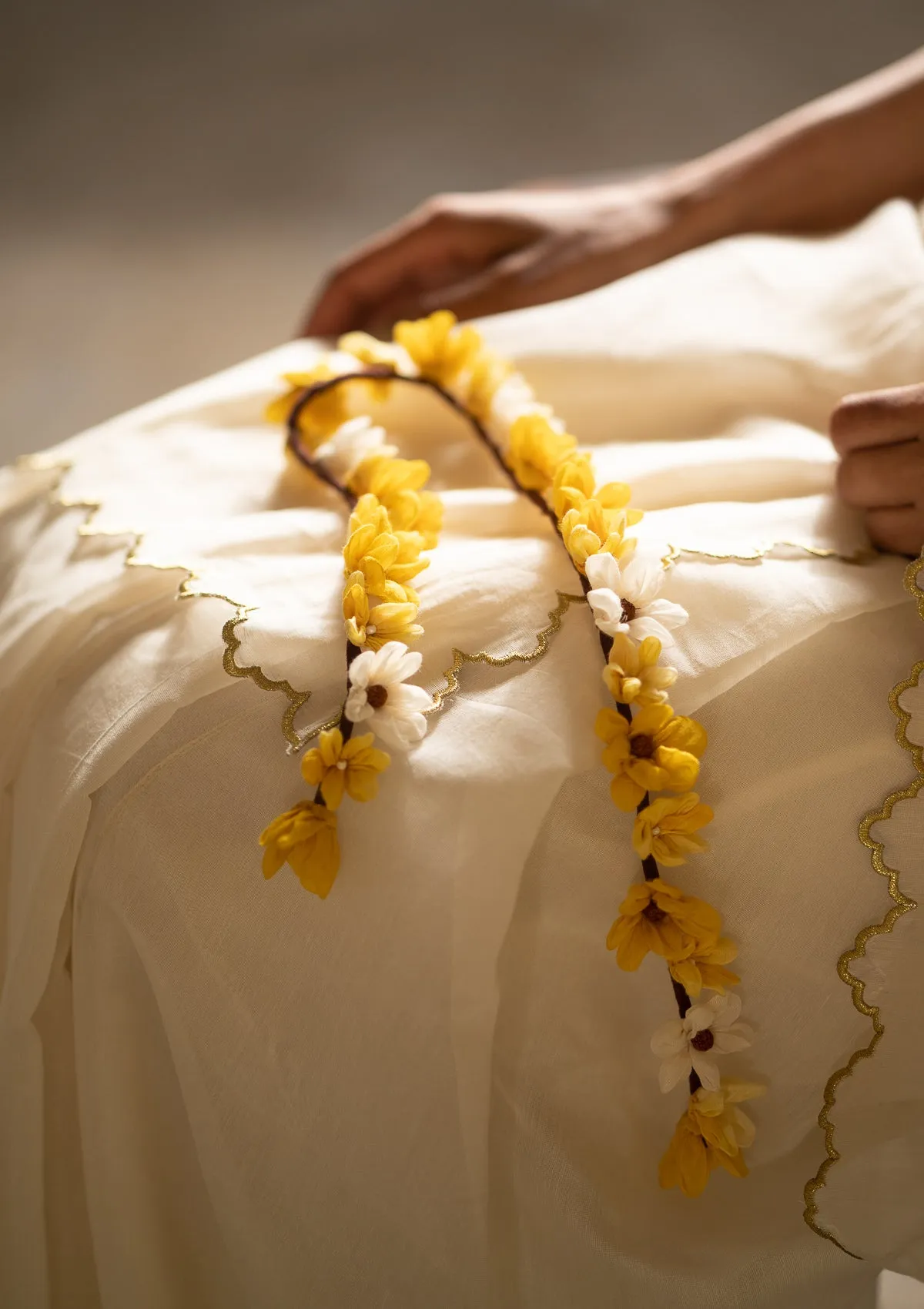 Shehnaai Yellow Flower Hair Accessory