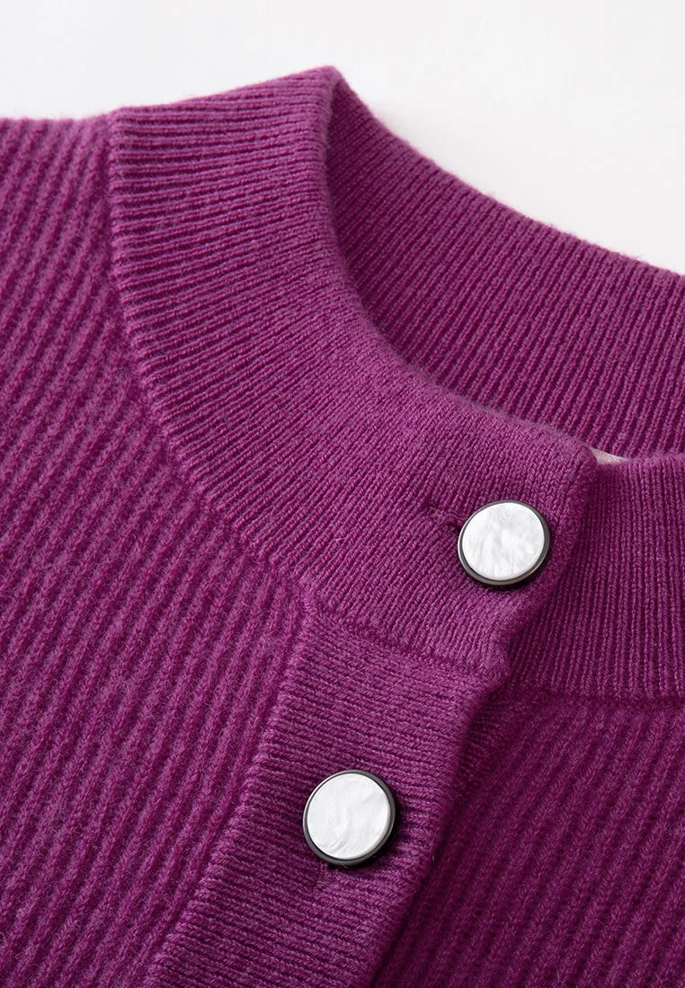 Slim-fit Ribbed-knit Cardigan