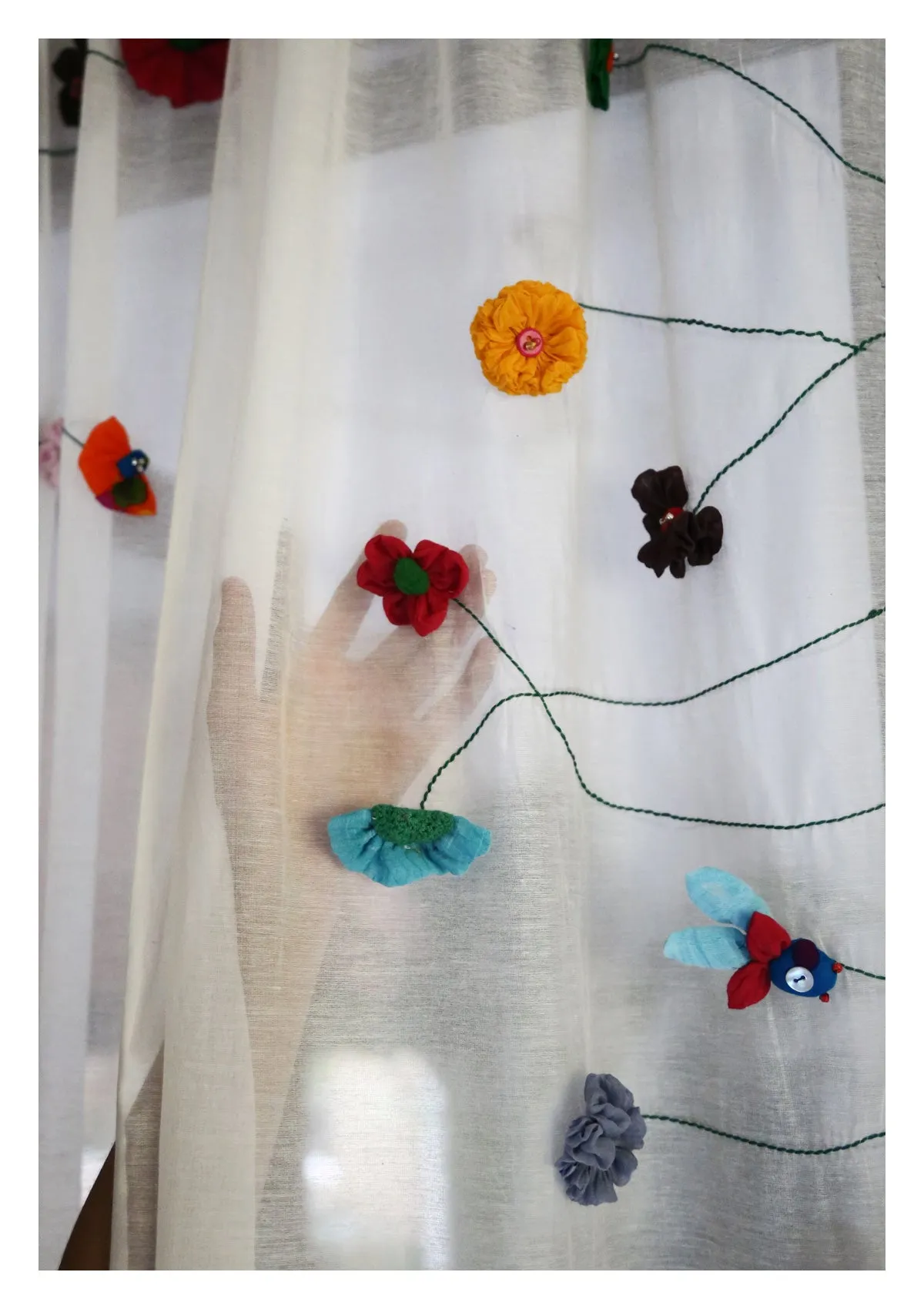 Sravana Off-White Sheer Curtain
