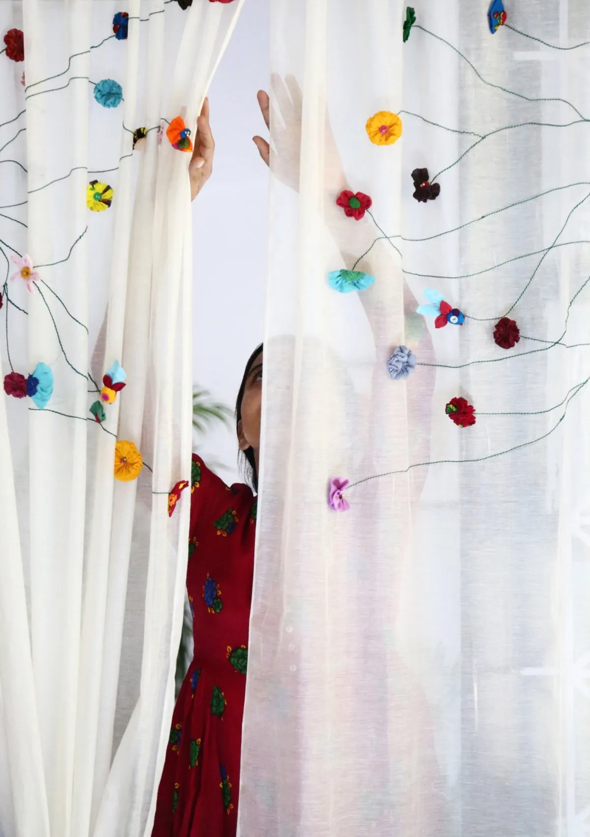 Sravana Off-White Sheer Curtain