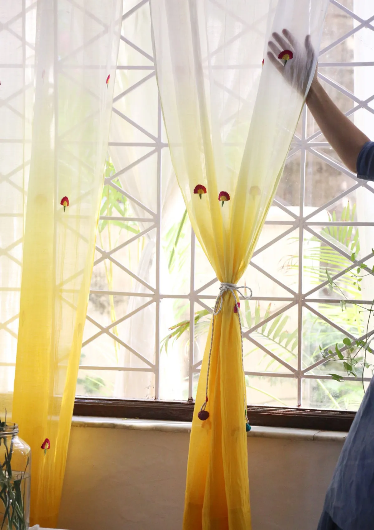 Surya Yellow Sheer Curtain