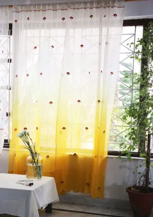 Surya Yellow Sheer Curtain