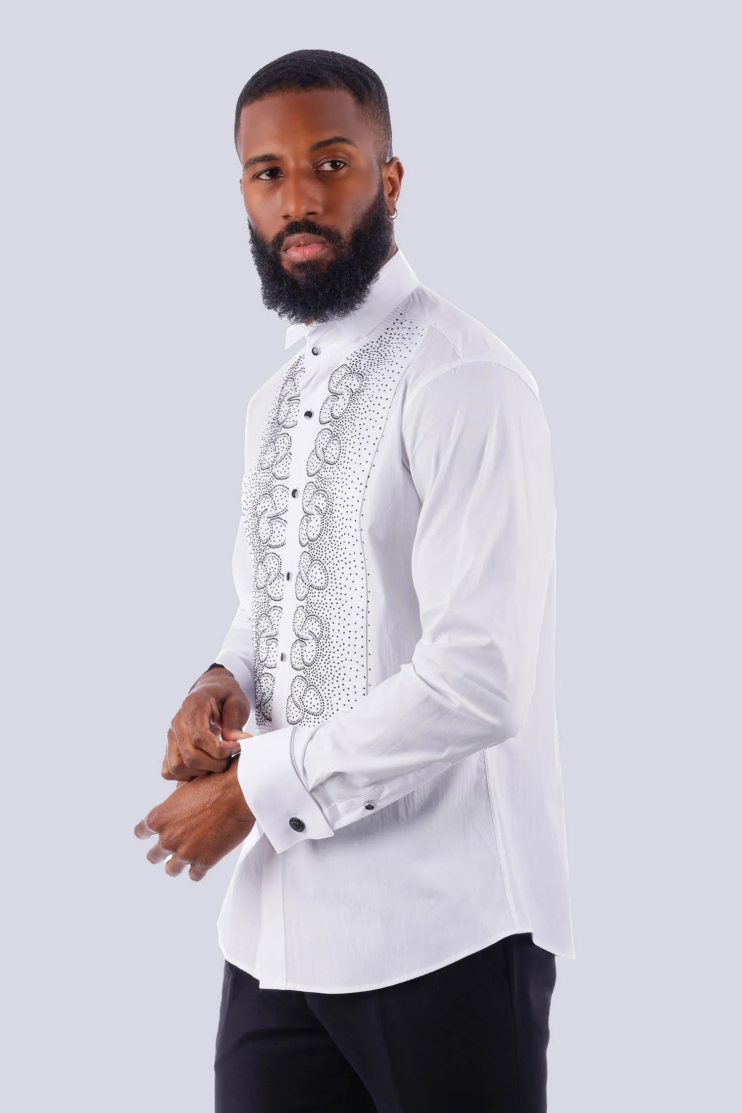 Symmetrical Tracing Long Sleeve Shirt