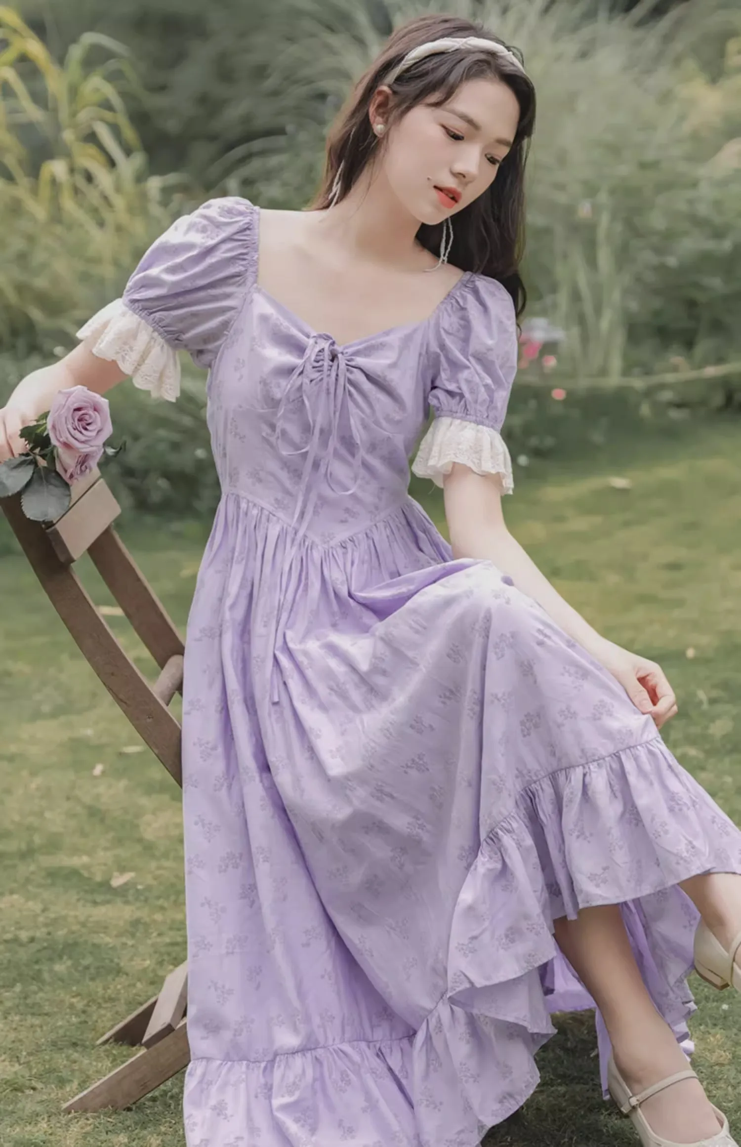 Tangled Twine Midi Dress (Lavender)