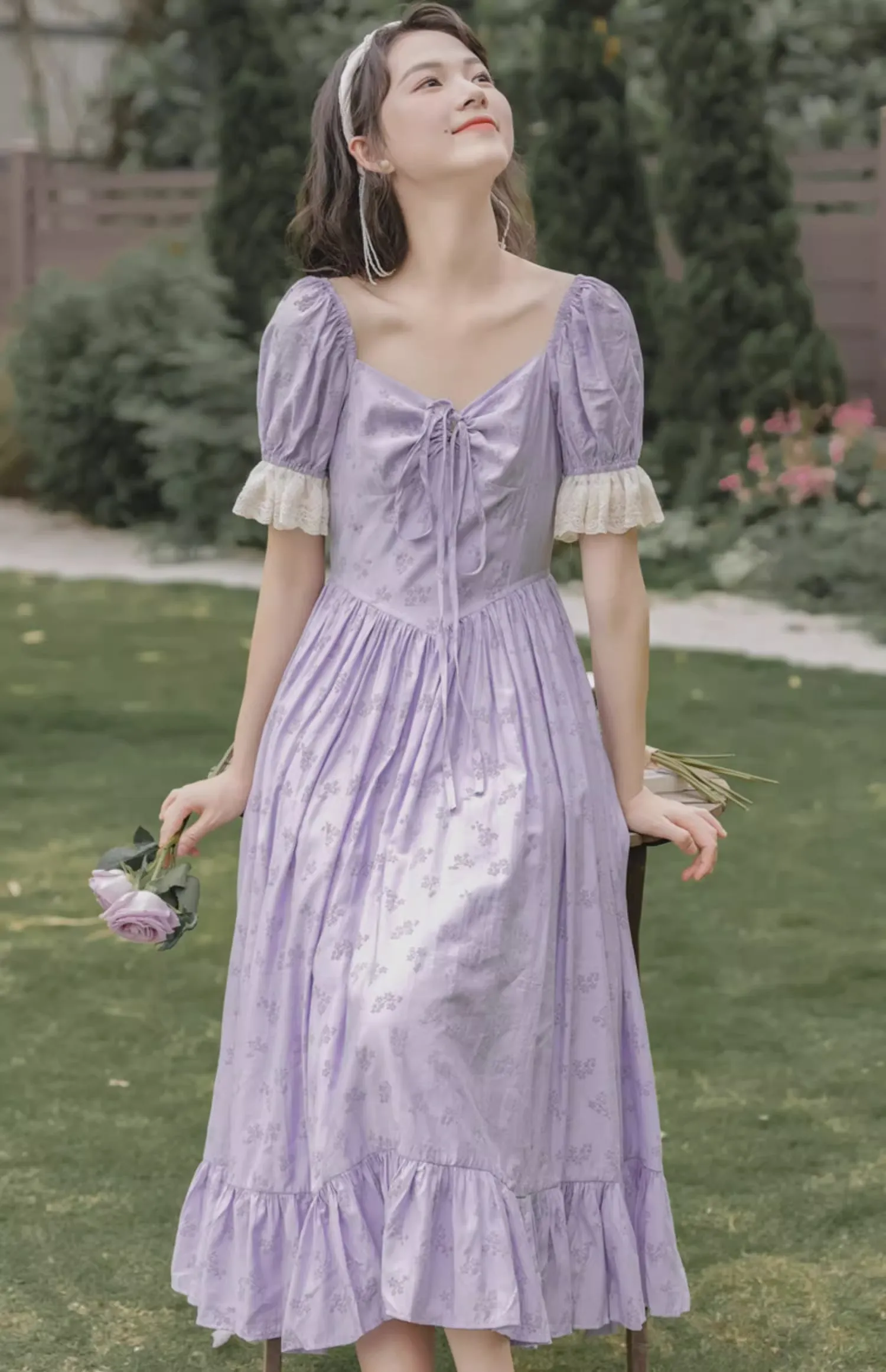 Tangled Twine Midi Dress (Lavender)