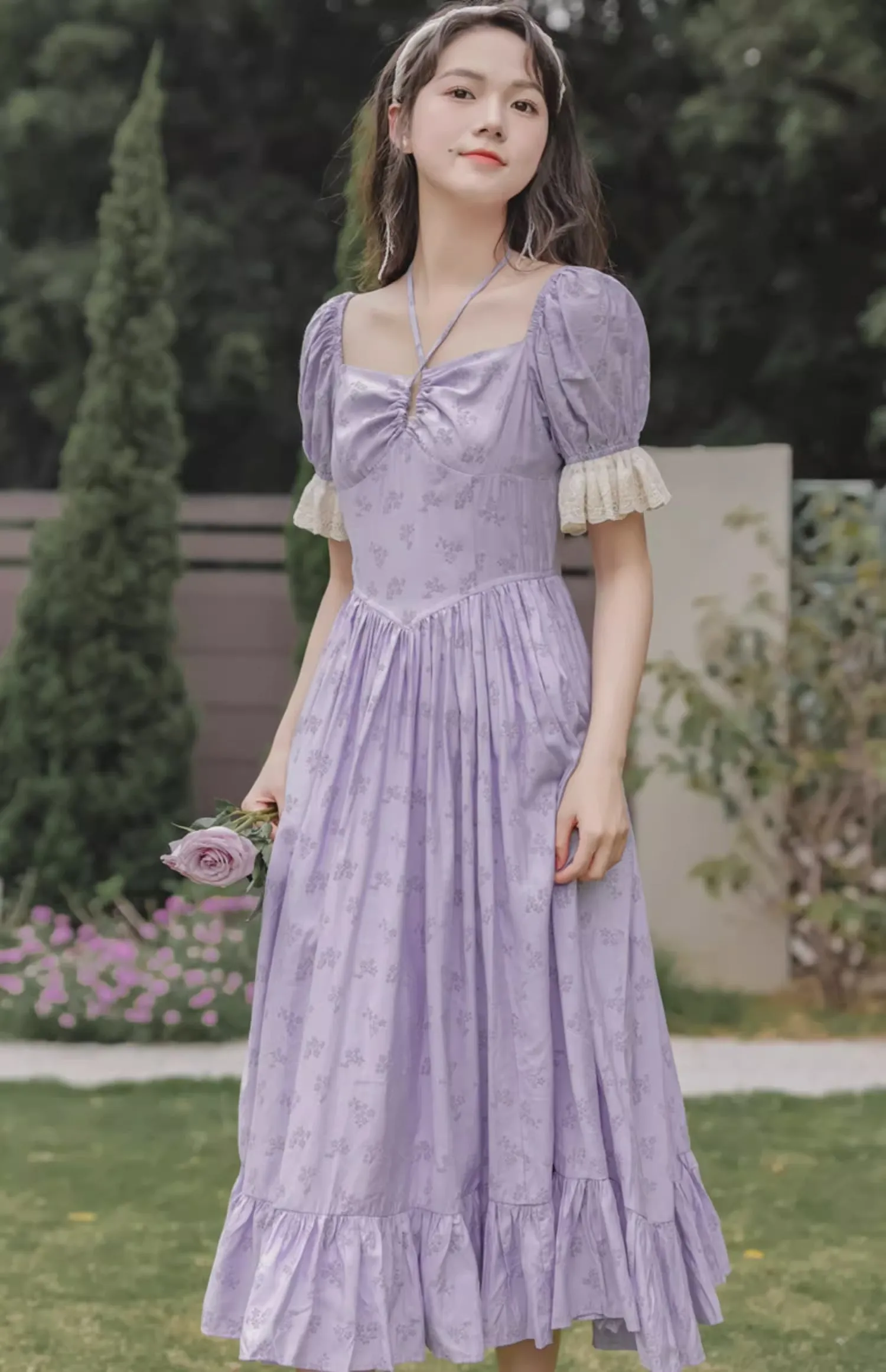 Tangled Twine Midi Dress (Lavender)
