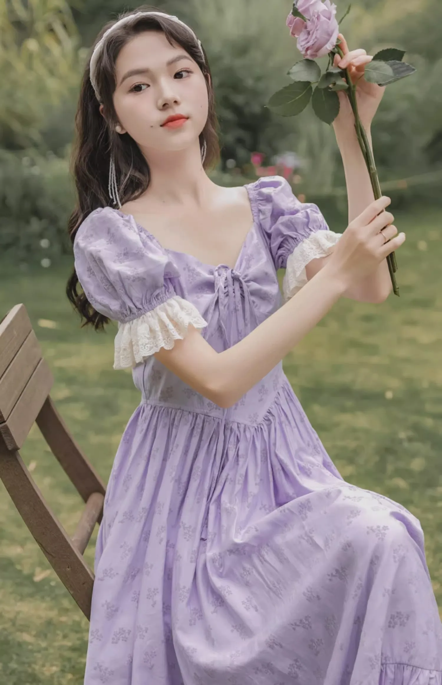 Tangled Twine Midi Dress (Lavender)