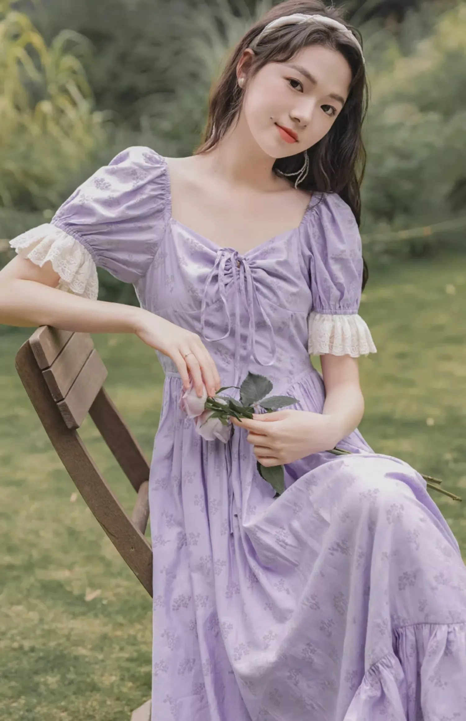 Tangled Twine Midi Dress (Lavender)