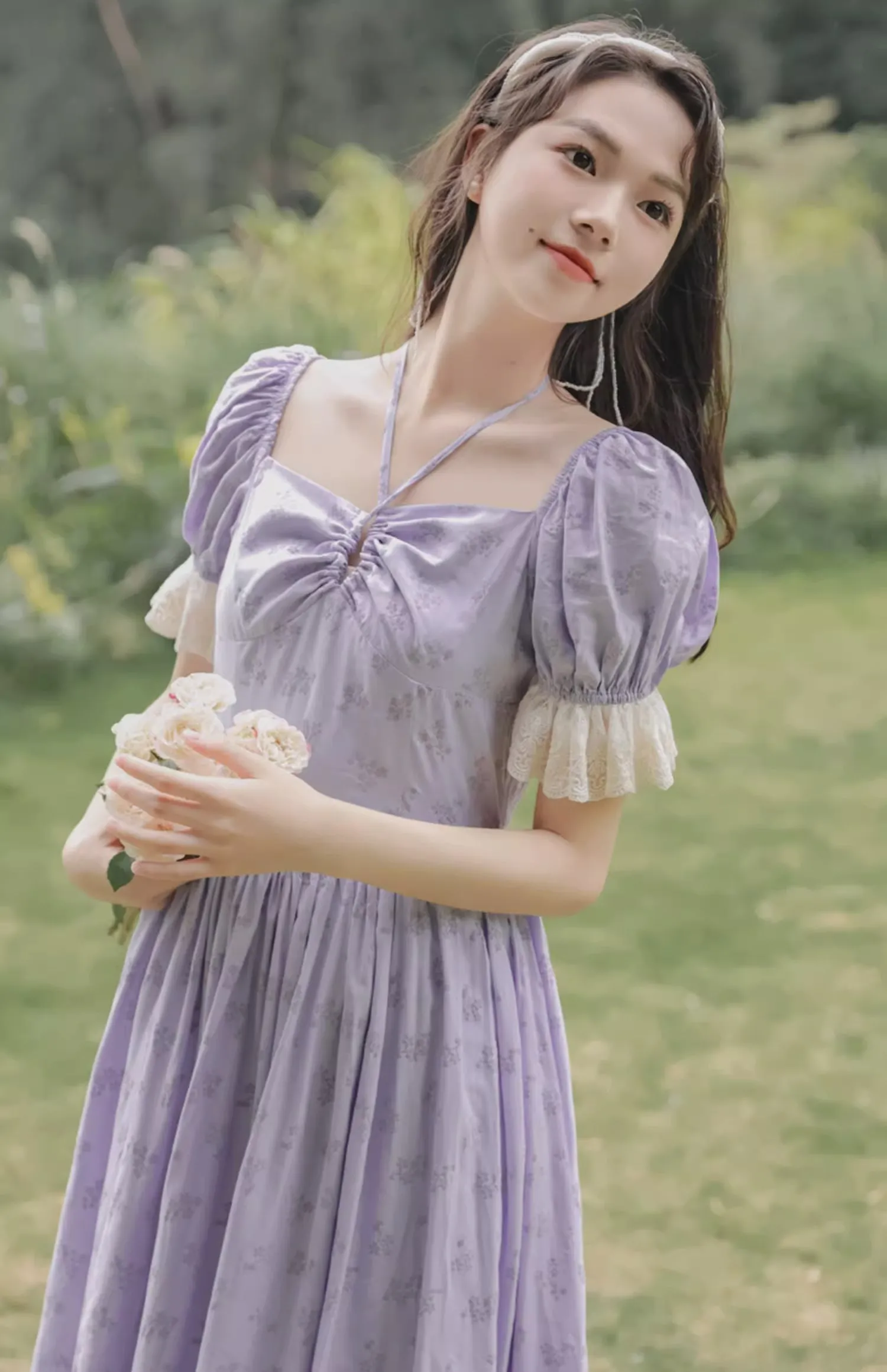 Tangled Twine Midi Dress (Lavender)