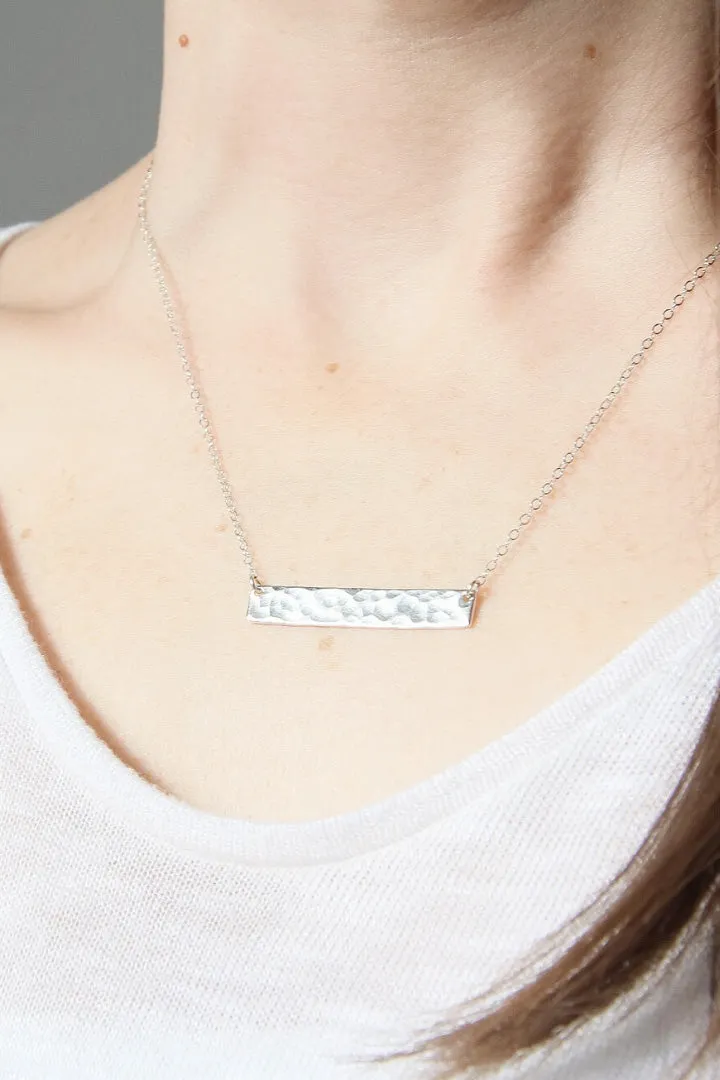 Textured Bar Necklace