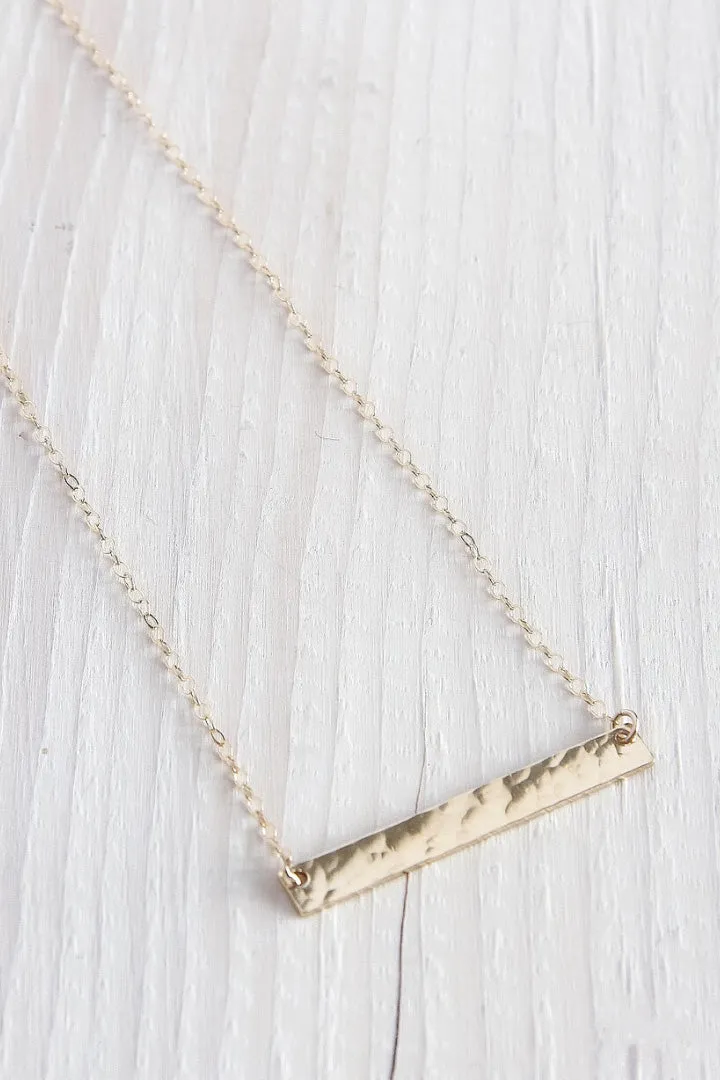 Textured Bar Necklace