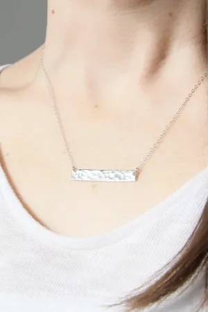 Textured Bar Necklace