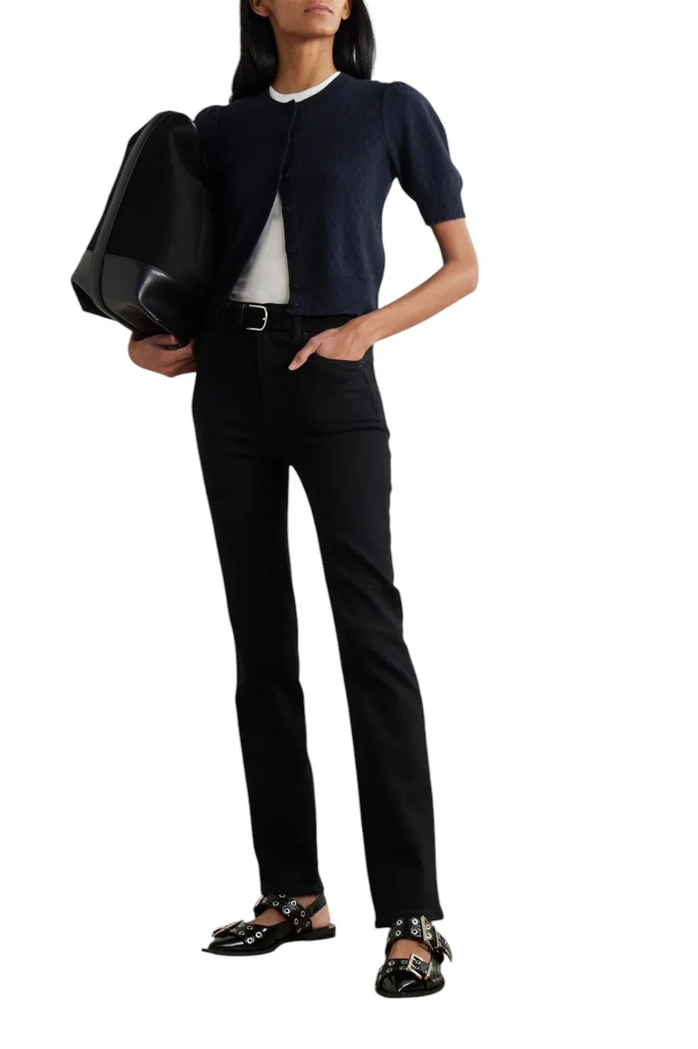 The Cashmere Pointelle Cardi - Navy