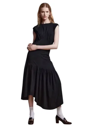 The Gathered Tank Dress - Noir