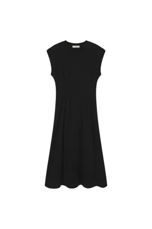 The Jersey Nipped Dress - Black