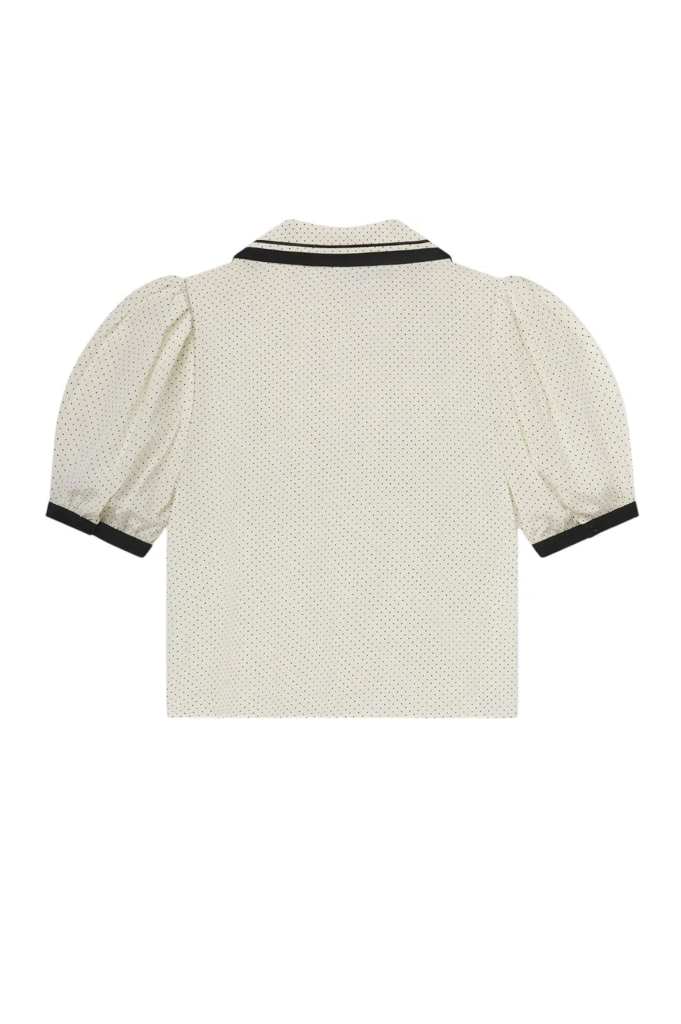 The Polka Dot Sailor Blouse - Cream Multi
