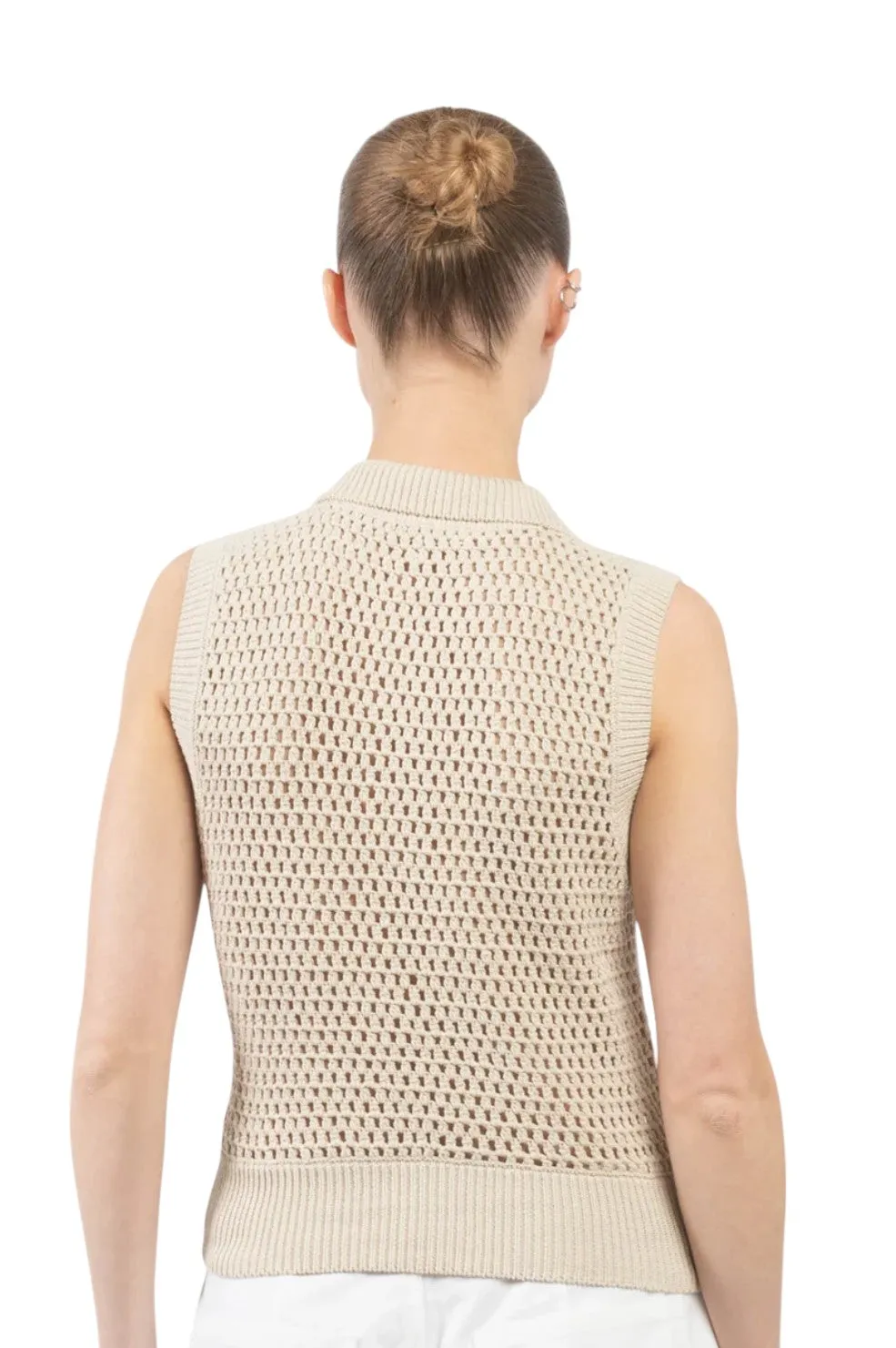 The Polo Vest - Taupe
