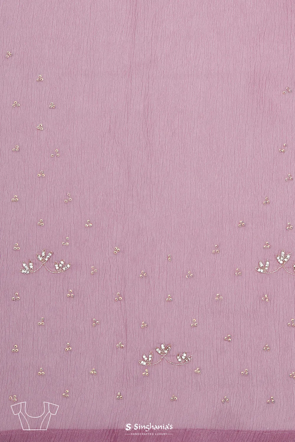 Thistle Purple Handcrafted Tissue Saree