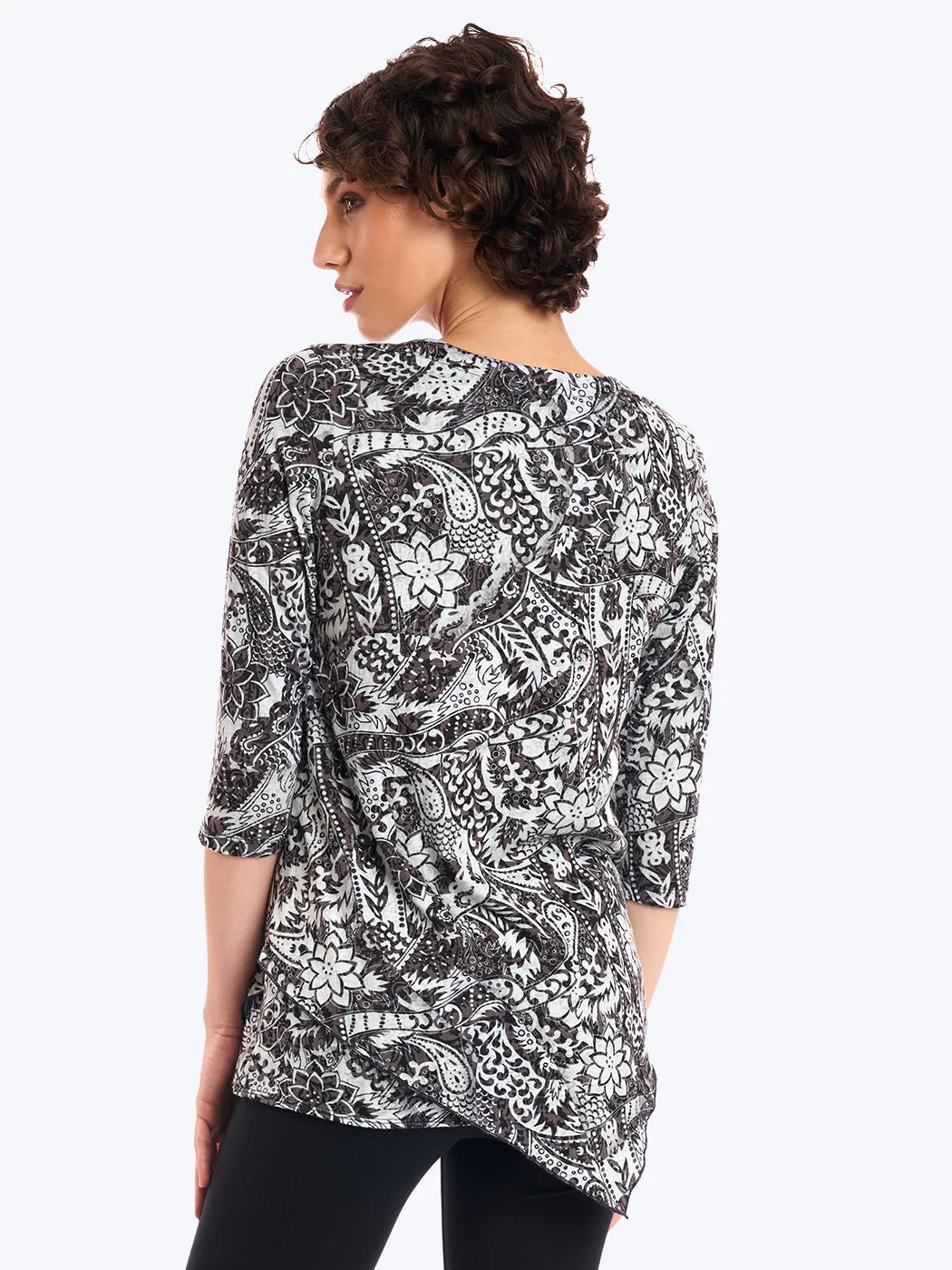 Tianello “Dixen” Cotton Knit Burnout “Devon” Tunic