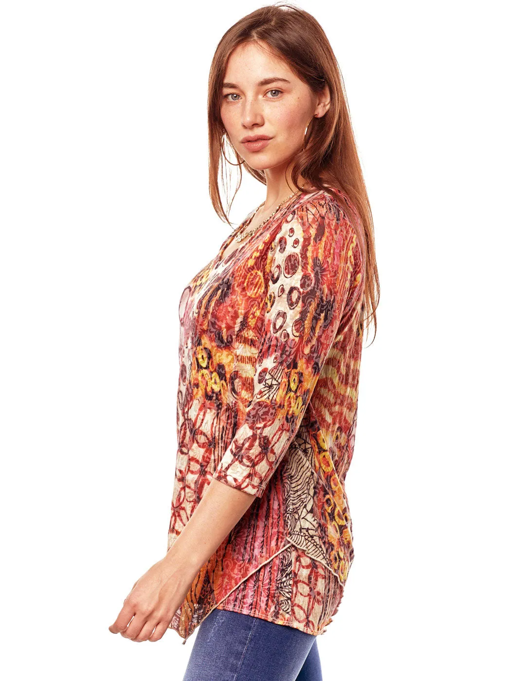 Tianello “Enlove” Cotton Knit Burnout “Devon” Tunic