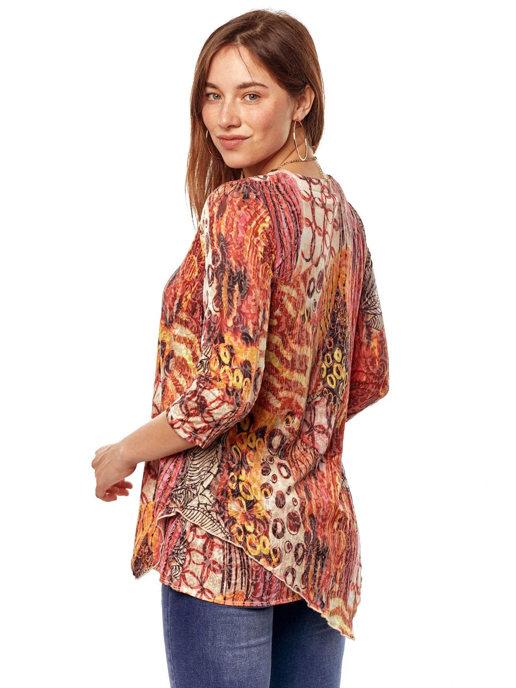 Tianello “Enlove” Cotton Knit Burnout “Devon” Tunic