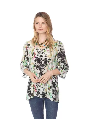Tianello “Quito” Print Washable Silk Vanna Blouse
