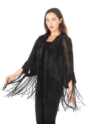 Tianello™ T-Party Knit Paloma Fringed Jacket