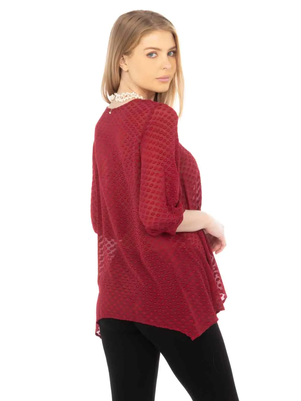 Tianello Washable Silk Jacquard Leni Tunic