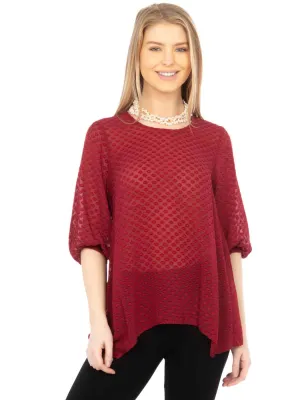Tianello Washable Silk Jacquard Leni Tunic