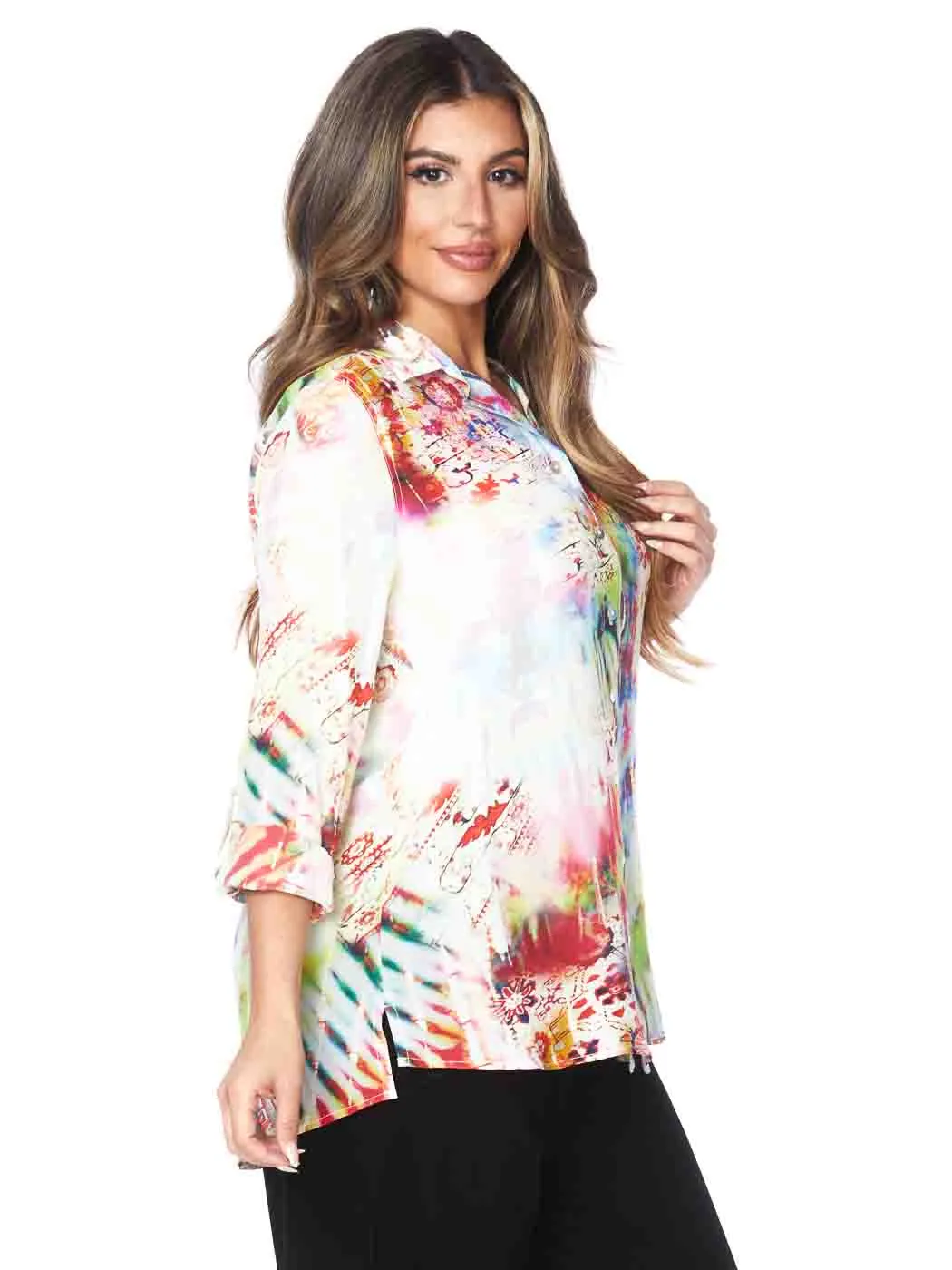 Tianello Wisteria Washable Silk Loving Blouse