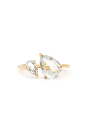 Toi Et Moi Ring - White Topaz