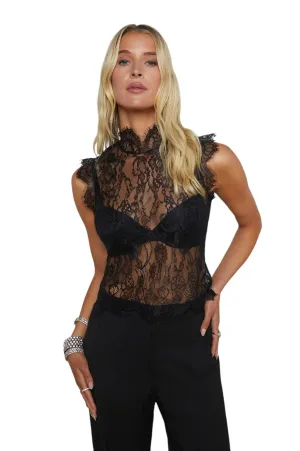 Tours Lace Top - Black