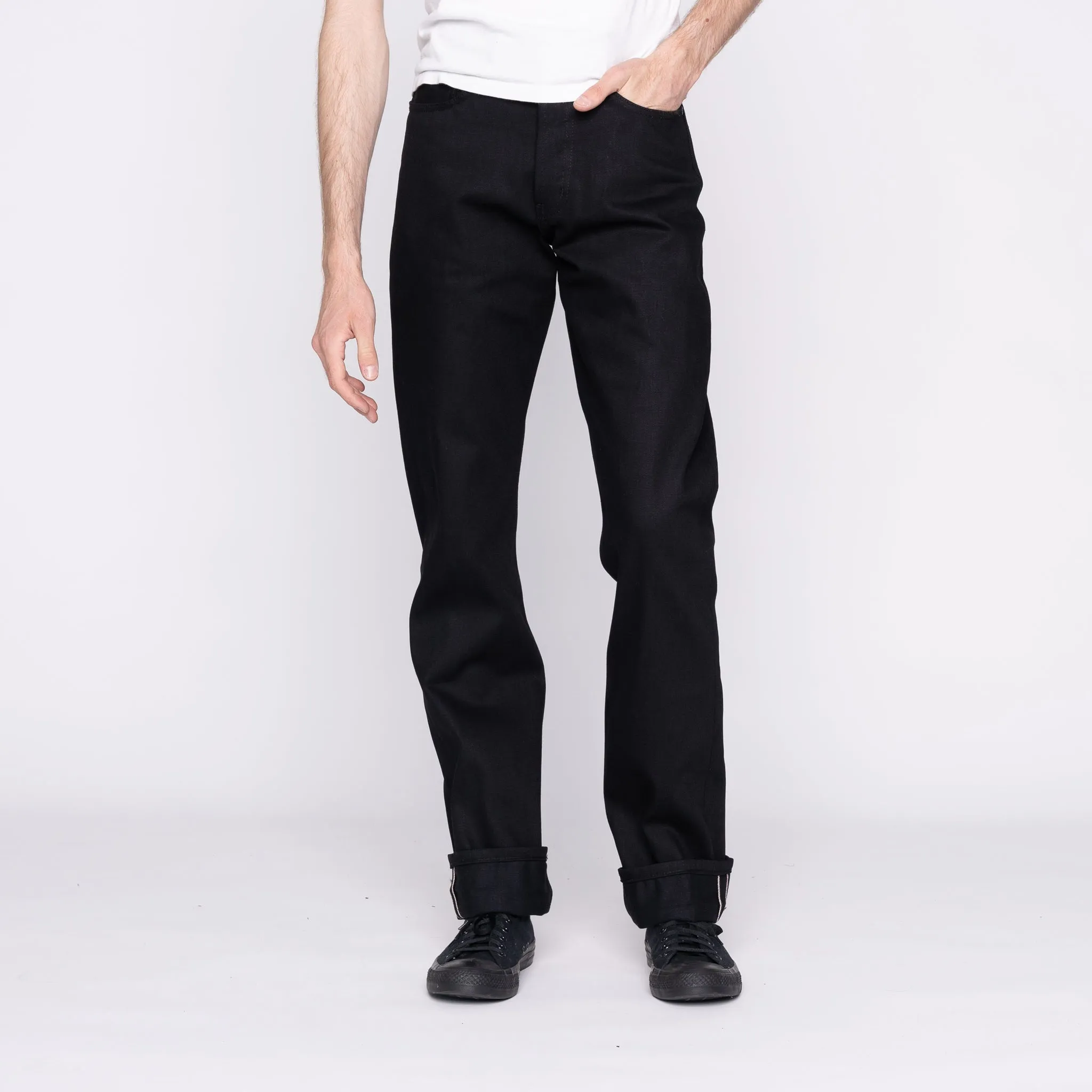 True Guy - Solid Black Selvedge - 36 Long Inseam
