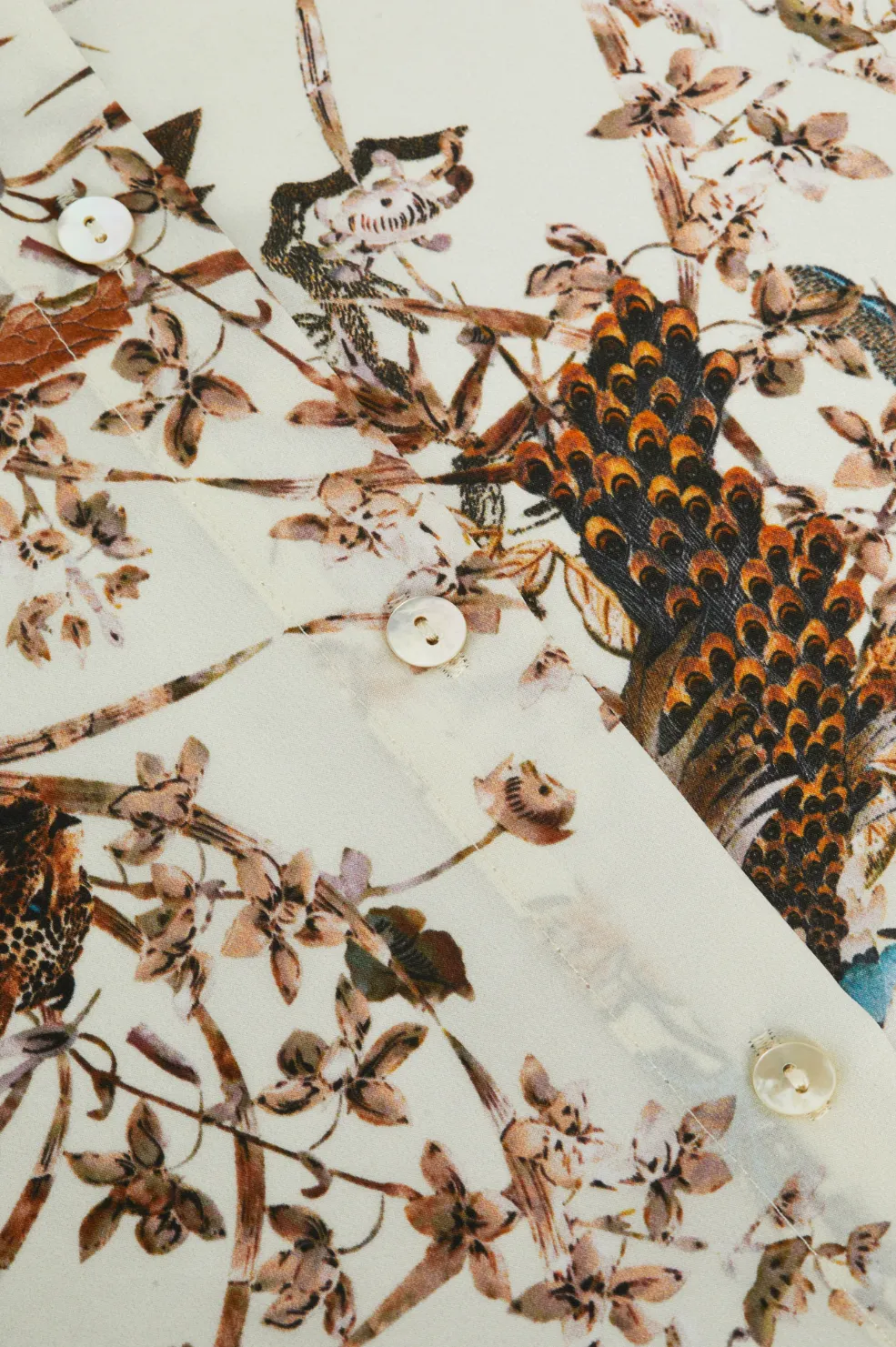 Tyler Silk Blouse - Ecru Multi Tapestry Jungle