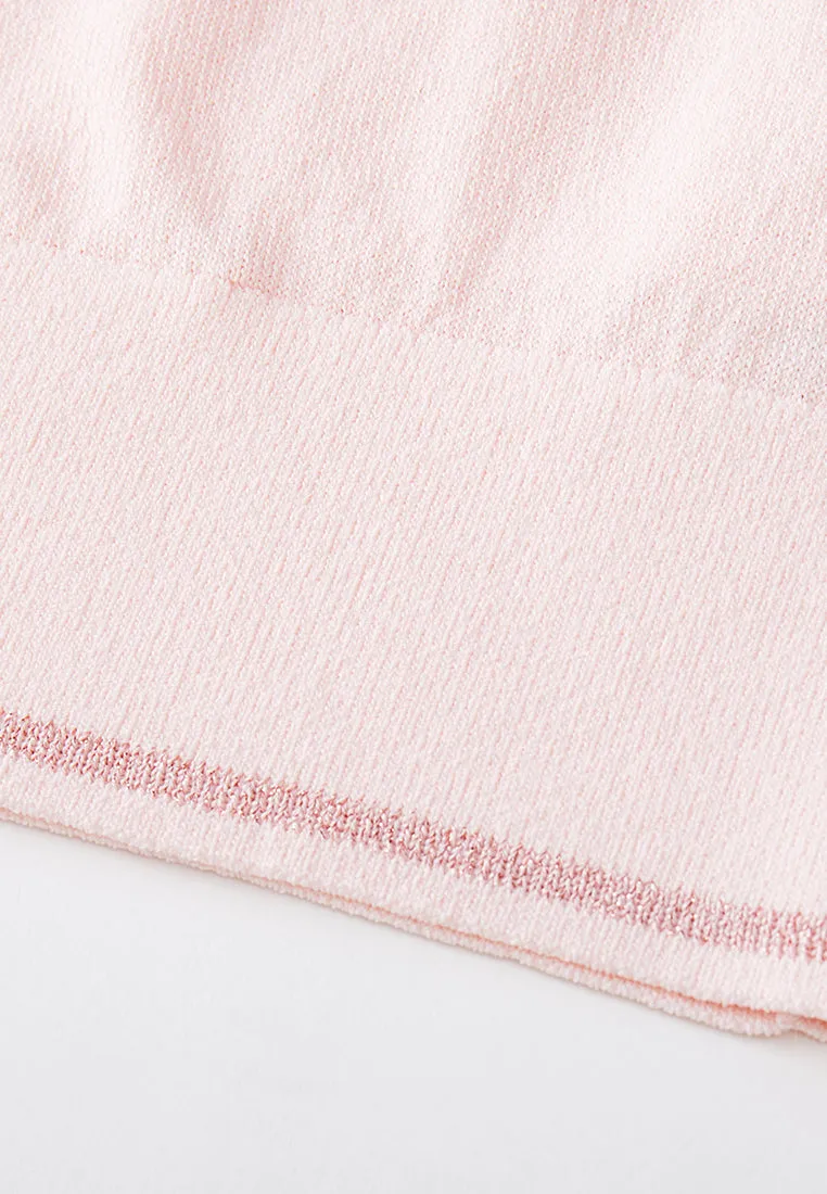 V-neck Embroidery-detail Ribbed-trim Cardigan