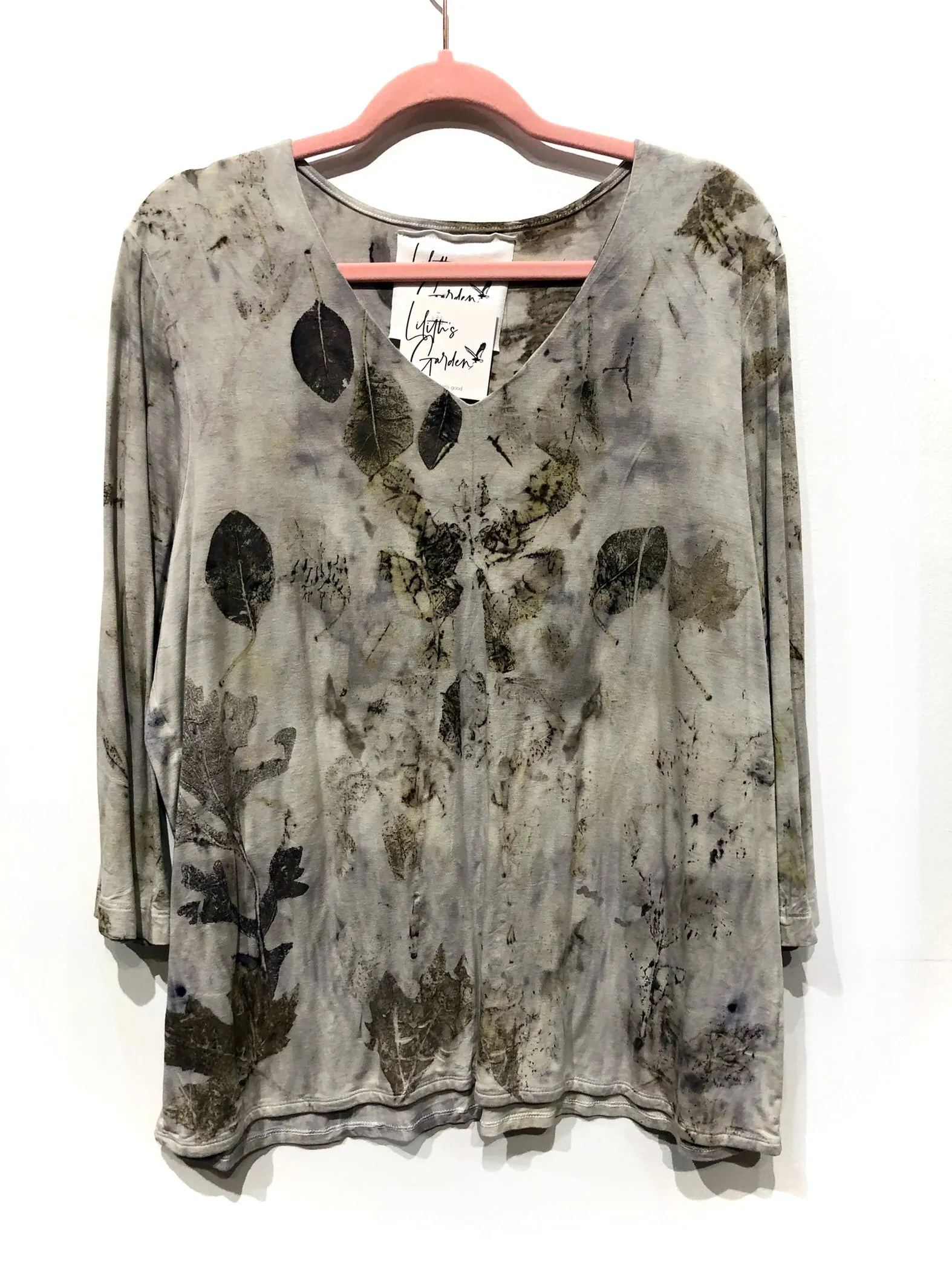 V neck long sleeve bamboo jersey