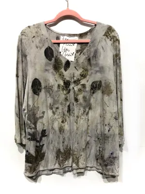 V neck long sleeve bamboo jersey