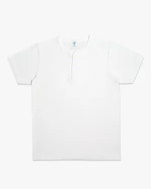 Velva Sheen 14/1 Pigment S/S Henley Tee - White