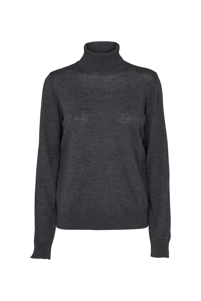 Vera Roll Neck - Dark Grey Mel.