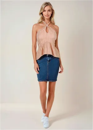 Vineyard Knit Tank - Pink