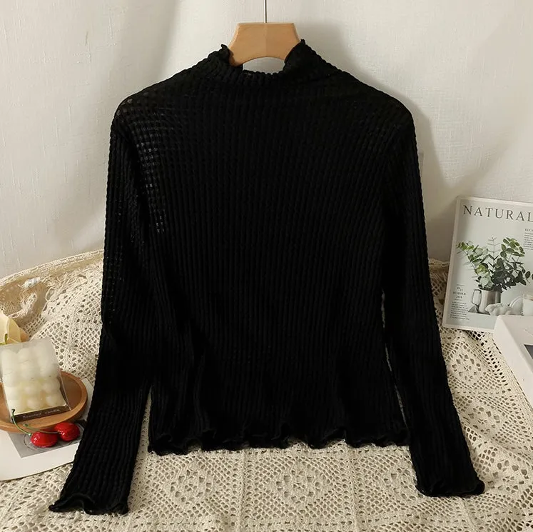 Waffle Crepe Layering Shirt (5 Colors)