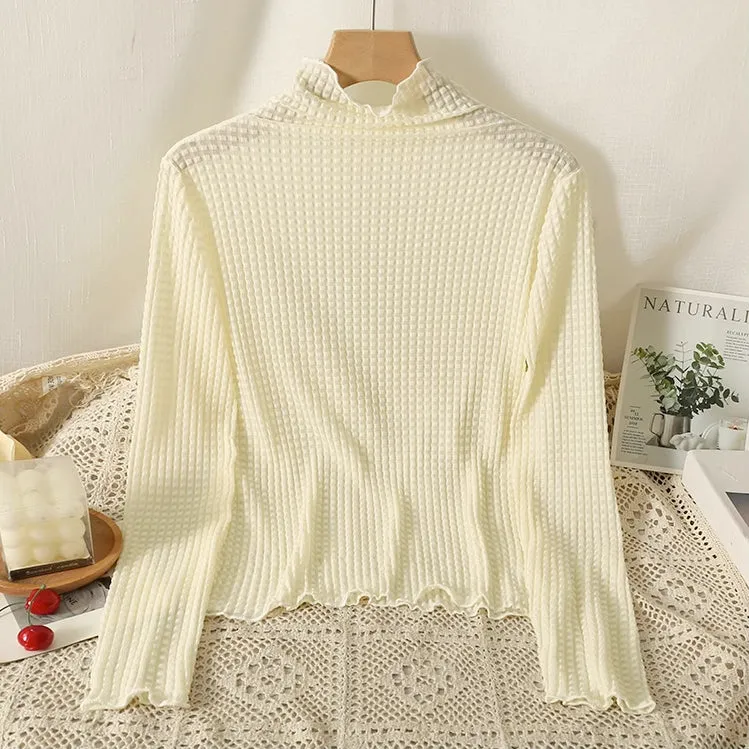 Waffle Crepe Layering Shirt (5 Colors)